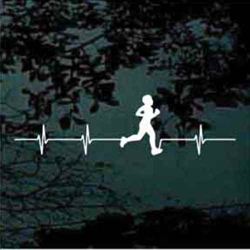 Male Runner Heartbeat Decals