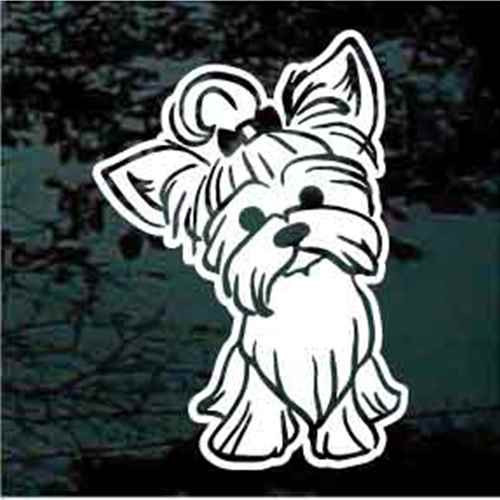 Diva Yorkshire Terrier car window decals stickers