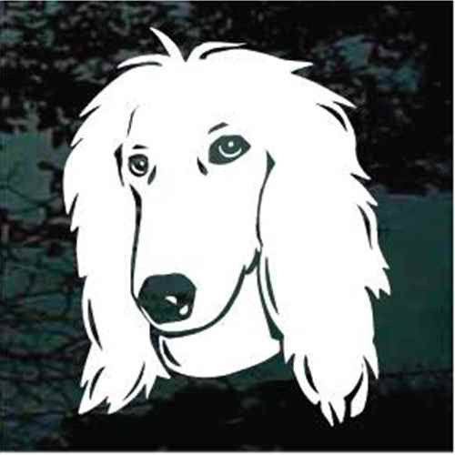 Beautiful Afghan Hound Dog car window decals stickers