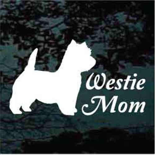 Westie Mom car window decals stickers