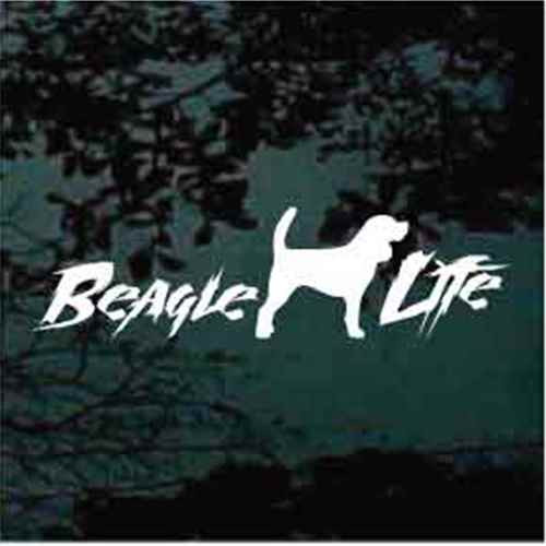 Adesivo Auto Beagle Pets – 'Car Bumper' In Vinile Nero – 21 Cm – Facile Da Rimuovere