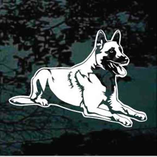 Belgian Malinois Down Window Decals