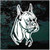 Sweet Boxer Head car window decals stickers