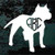 Standing Pitbull Heart Monogram car window decals stickers