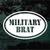 Military Brat Oval car window decals stickers