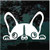 Boston Terrier Peeking car window decals stickers