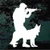 Military Soldier With Working Service Dog decals stickers