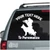 Soldier With Working Service Dog car window decals stickers