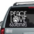 Peace Love Dobermans car decals stickers