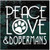 Peace Love Dobermans car window decals stickers