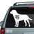 Labrador Retriever Heart Monogram car decals stickers