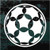 Rippled Soccer Ball car window decals stickers