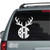 Deer Antlers Monogram car decals stickers