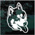 Friendly Siberian Husky Head Decals Friendly Siberian Husky Head Decals