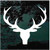 Big Buck Deer Head Antlers car window decals stickers