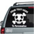 Soccer Ball Skull car window decals stickers  Soccer Ball Skull car window decals stickers