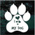 I Love My Dog Paw Print Decals