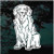 Happy Golden Retriever Sitting Decals