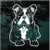 Mature English Bulldog car window decals stickers
