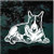 Bull Terrier Laying Down car window decals stickers