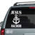 Vertical Jesus Is My Anchor car window decals
