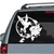 Round Hummingbird Flowers car window decals stickers