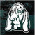 Cute Basset Hound car window decals stickers