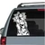 Chicken With Flowers Looking Out The Window car window decals stickers