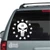 3 Percenter Stars Skull car window decals stickers