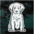Labrador Retriever Puppy Sitting car window decals stickers