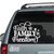 Faith Family & Freedom car window decals