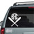 Baseball Bats Monogram car decals stickers