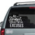 Be Stronger Than Your Excuses Inspirational Car Decals