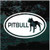 Pitbull Silhouette Oval car window decals stickers