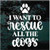 I Want To Rescue All The Dogs car window decals stickers