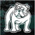 Standing English Bulldog Decals