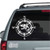 Skeleton Fish Bones Compass Car Decals
