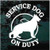 German Shepherd Service Dog On Duty car window decals stickers