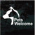 Pets Welcome Sign car window decals stickers