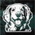 Happy Golden Retriever Face Decals Custom Vinyl Stickers