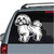 Cute Maltese car window decals stickers