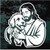 Jesus Holding Labradoodle decals stickers