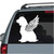 Gordon Setter Angel Wings car window decals stickers