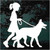 Girl Walking Australian Kelpie decals stickers