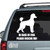 Fire Rescue Poodle car window decals stickers