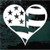 Patriotic American Flag Heart car window decals stickers