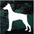 Standing Doberman Silhouette car window decals stickers