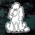Funny Poodle Cartoon car window decals stickers