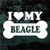 I Heart My Beagle Bone Window Decals