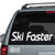 Ski Faster Snow Skiing Car Decal Ski Faster Snow Skiing Car Decal